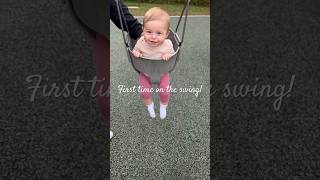 Rory’s first time on the swing! She loved it. 🥰 #babyswing #babyadventures #7monthsold #cutebaby