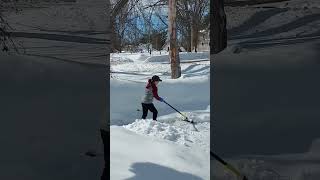 Wife shovels whole driveway #wife #snow #amazing  was just me, WOW KOOL