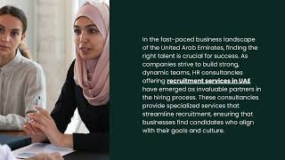 HR Consultancy in UAE: Your Partner for Effective Recruitment Services