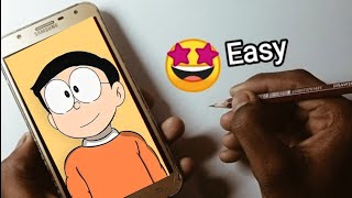 Nobita Painting With Acrylic Colours step by step | Doremon Nobita Painting | Nobita Painting