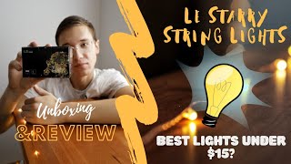 Room Decor Lights for $15?🤔      LE Starry String Lights Review & Unboxing!