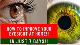 How to Improve Your Eyesight - How to improve your eyesight when you have glasses - (AT HOME)