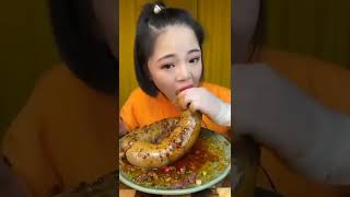 Meat roll eating challenge!#food #delicius #subscribe #foodie