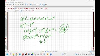 Math 7/8 Compacted: Power Rules 2 - Division Proper and Exponentiation