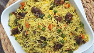 Perfect Nigeria party fried rice (basmati) easy to put together and delicious everyone enjoyed it 😋