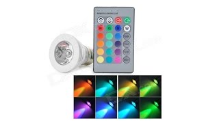 E27 4W 220LM RGB LED bulb with remote control