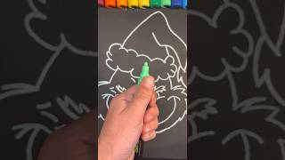 Drawing The Grinch With The Neon Effect #art #shortsfeed #christmas