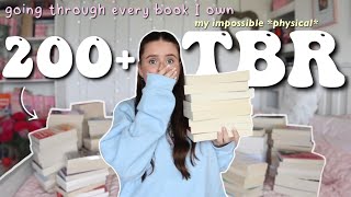 going through the 200+ BOOKS on my PHYSICAL TBR!📚🫢