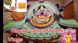 HappyJanmashtami vlogs /🥳✨️✨️Daksh ko banya Krishna or gye Mandir🛕🛕 m Darshan karne 🙏😍✨️