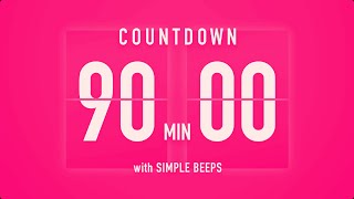 90 Minutes Countdown Flip Clock Timer / Vibration Beep 💓