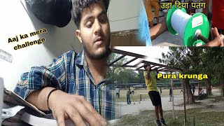 Aaj ka mera challenge !! Maine  पतंग  उड़ाया ! फिर Runing kiya 😰 #vlog #firstvlog #runing #viral