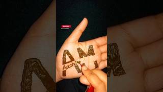 trending viral tape mehndi design couples name❤️ arohi miraz #2024 #arohi #henna #trending #shorts