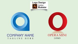 O Letter Logo | Opera Mini logo design with O Letter