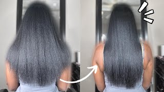 Silk Press On SUPER THICK & LONG Natural Hair | WWW.GROWENTINE.COM