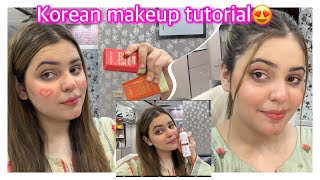 Korean Makeup look 💄! Simple Korean Makeup Tutorial for beginners ! Korean makeup tutorial Indian😉😍