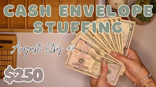 $250 Cash Envelope Stuffing | Small Business August #4 | 23 Year Old Budgets