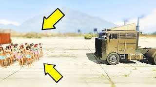 СМОГУТ ЛИ 100+ ЧЕЛОВЕК ОСТАНОВИТЬ ЭТУ ФУРУ В GTA 5 ?