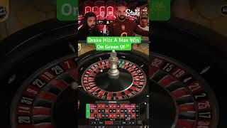 Drake Hits A Max Win On Green 0 Playing Roulette! #drake #roulette #casino #maxwin #bigwin #reels