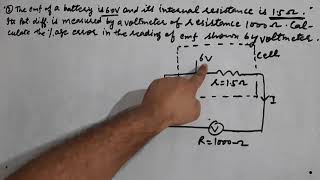 Numericals on EMF, TPD and IR of a Cell