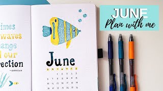 Plan With Me | June 2021 Bullet Journal Setup (🐠 butterflyfish theme)