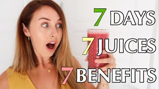 7 Days, 7 Juices, 7 BENEFITS |  I Replaced my Breakfast With a SMOOTHIE! How they REALLY Tasted!