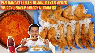 MUKBANG CEKER CRISPY DAN SAYAP CRISPY+SAMBAL 1 COBEK