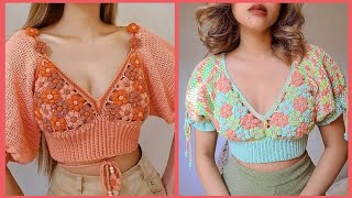 Latest 2k22 Crochet Tops Design Compilation