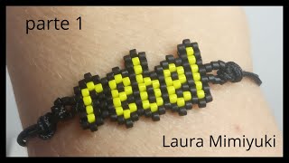 💛БРАСЛЕТ MIYUKI BRICK STITCH / БРАСЛЕТ REBEL ЧАСТЬ 1