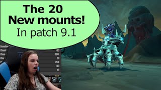 The 20 New mounts in 9.1 - New Flying mounts - New hand mount!!!