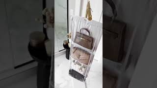 Organizador Suporte De Bolsas Para Cabide Guarda Roupas #shoppe #achadinhos