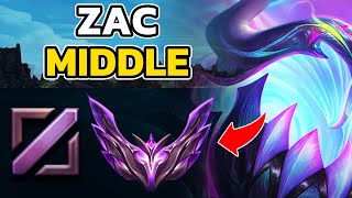 ZAC MIDDLE MASTER GAMEPLAY, LOL OFF-META BUILD/GUIDE, HOW TO PLAY ZAC MIDDLE