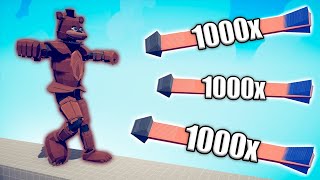 GIANT FREDDY vs 1000x OVERPOWERED UNITS - TABS | Totally Accurate Battle Simulator 2024