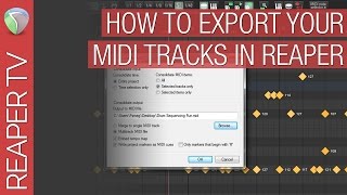 How To Export & Consolidate your Midi Tracks in Reaper