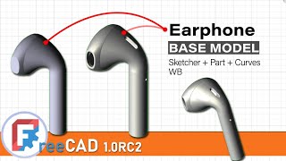 FreeCAD 1.0RC2 | Earphone base model