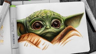 Drawing Baby Yoda - The Mandalorian