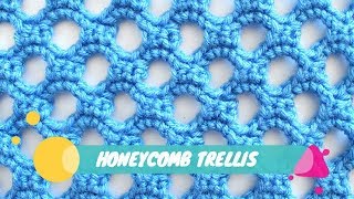 How to Crochet Honeycomb Trellis Stitch