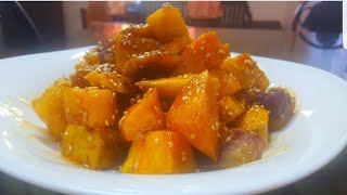 Goguma Mattang (Korean style  candied Sweet Potatoes)