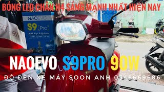 Bóng Đèn Led Chân H4 Sáng Mạnh Nhất Hiện Tại NAOEVO S9pro 90w siêu sáng lắp xe máy vespa