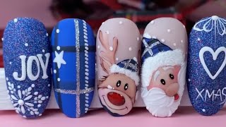 How to do nail art polish | Christmas nail designs | blue color nail designs | press on nail order