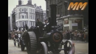 Carnival Parade City of London area 1970's old cine film 418