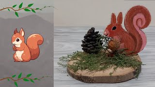 How to make a squirrel craft:cute and beautiful squirrel craft