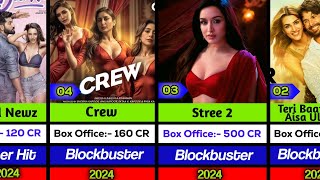 Top 30 Bollywood Highest Grossing movie 2024 || Stree 2 , Khel Khel main , Bad Newz