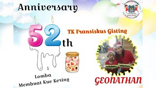 GEONATHAN and Mom (A.04) _ Lomba Membuat Kue Kering#Anniversary 52 th TK Fransiskus Gisting