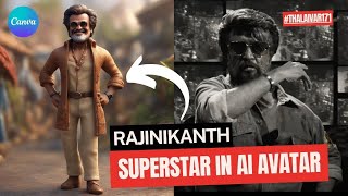 COOLIE - #Thalaivar171 Title Teaser (Hindi) | Superstar Rajinikanth AI AVATAR IN CANVA