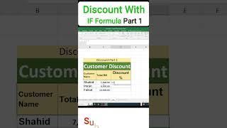 Customer Discount Calculate Automatic With IF Excel Formula #excelformula