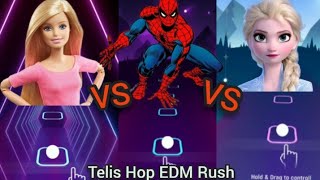 Telis Hop EDM Rush / Barbie VS Spiderman VS elsa/N.B channel / قناة نوره بنوره