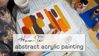 ABSTRACT ACRYLIC PAINTING TUTORIAL for beginners step by step | Thanksgiving decorating ideas 2020