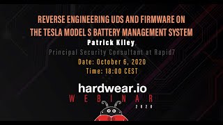 Reverse Engineering UDS and firmware on the Tesla Model S Battery Management System | Patrick Kiley