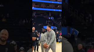 LUKA AND STEPH HALFCOURT SHOOTOUT! Who's your bet?! 😂 #nba #luka #steph #basketball #shortsfeed #pba