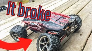 Traxxas e-revo 1/16 vxl kart wheels and bashing